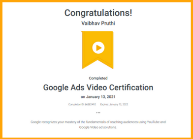 Video Ads Certified Course